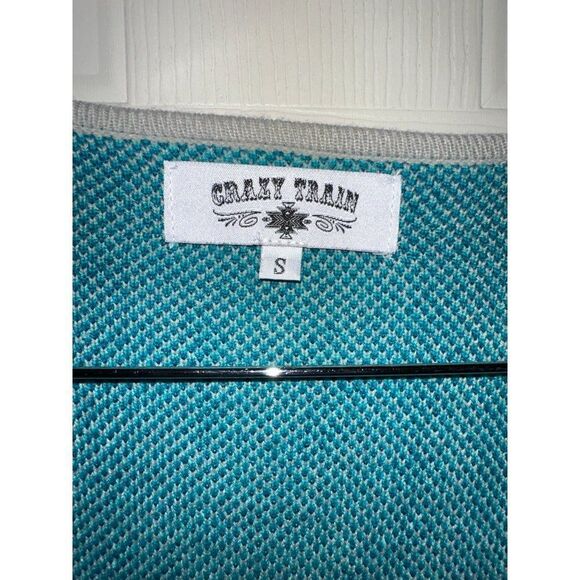 Crazy Train Open Front Cardigan Sweater Size Small - Picture 8 of 11